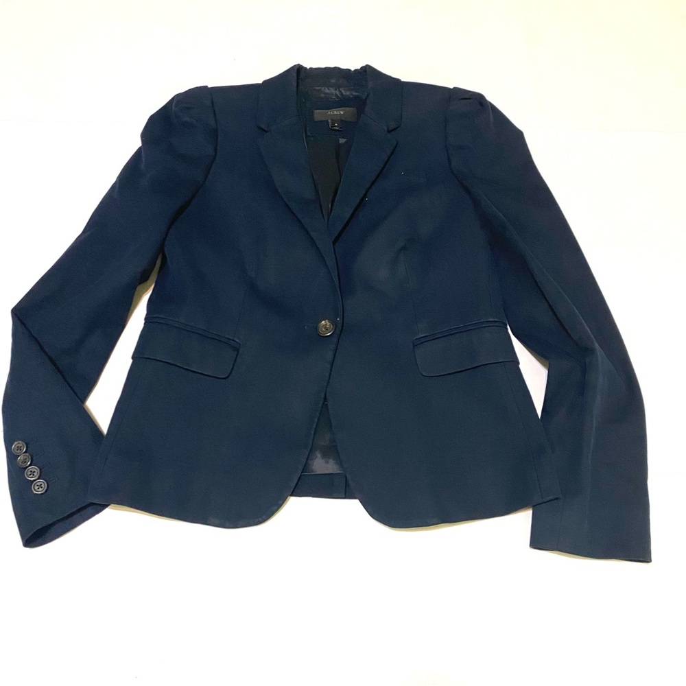 J Crew Navy Blue Blazer Tailored Suit Jacket